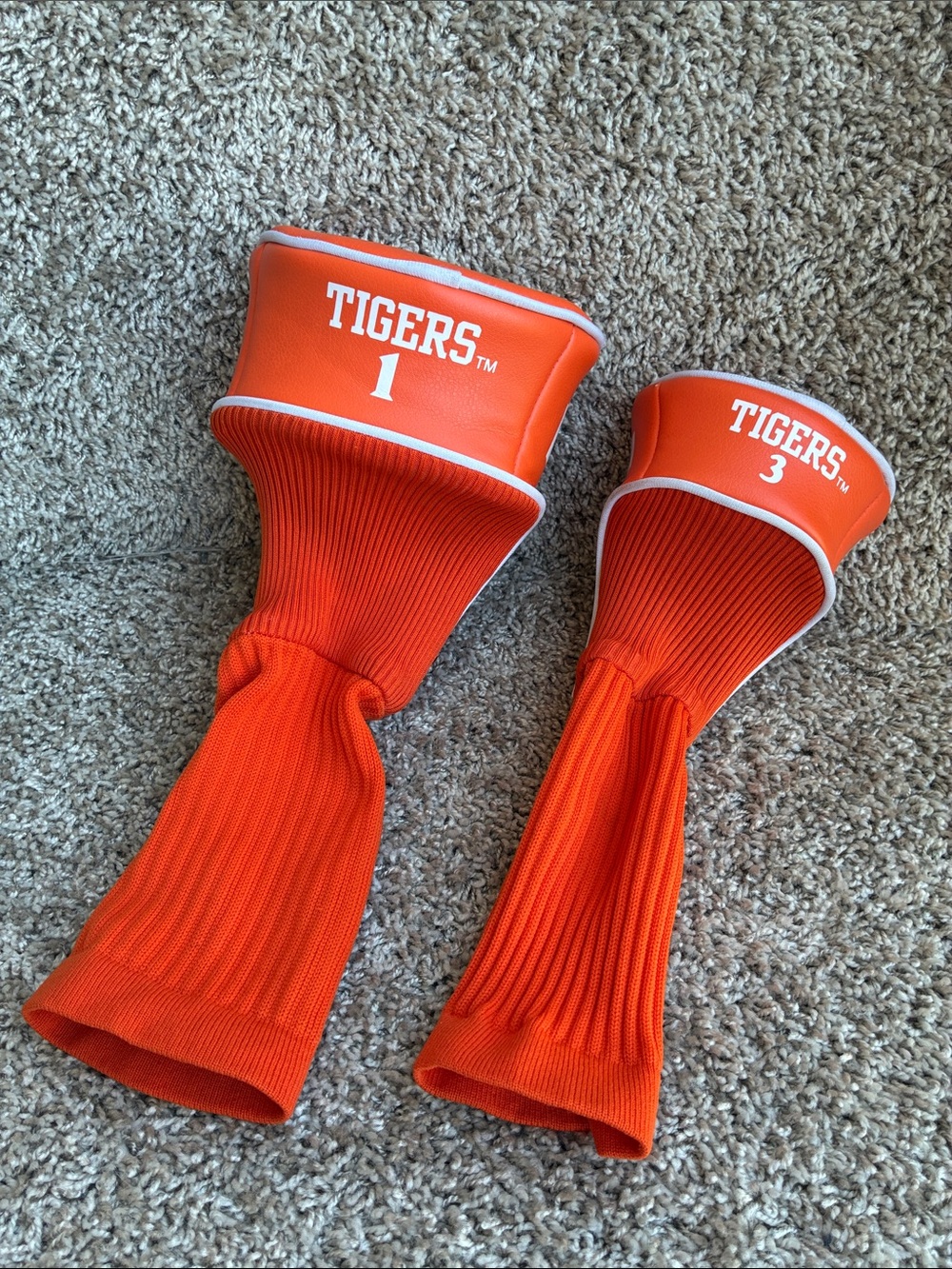 Clemson Tigers Orange Golf Club Headcovers - Set of 2